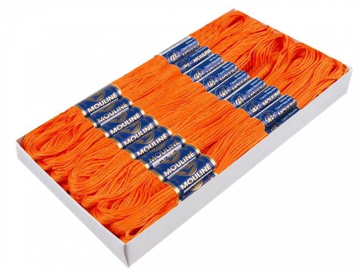 Bright orange embroidery floss 8 m