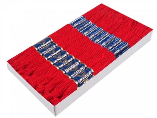 Multicolored thread in a bright berry shade, 8 m