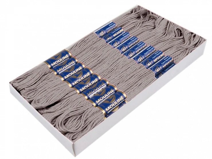 Mouliné thread, gray 8 m