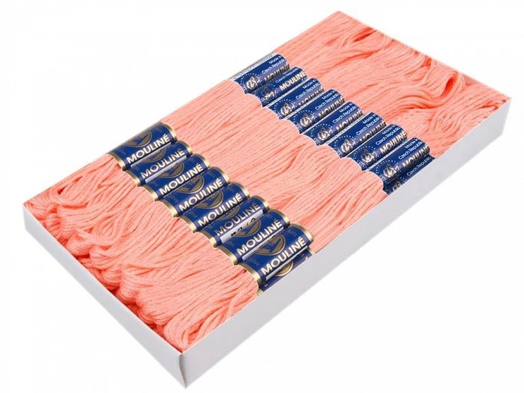 Mouline floss, peach shade, 8 m