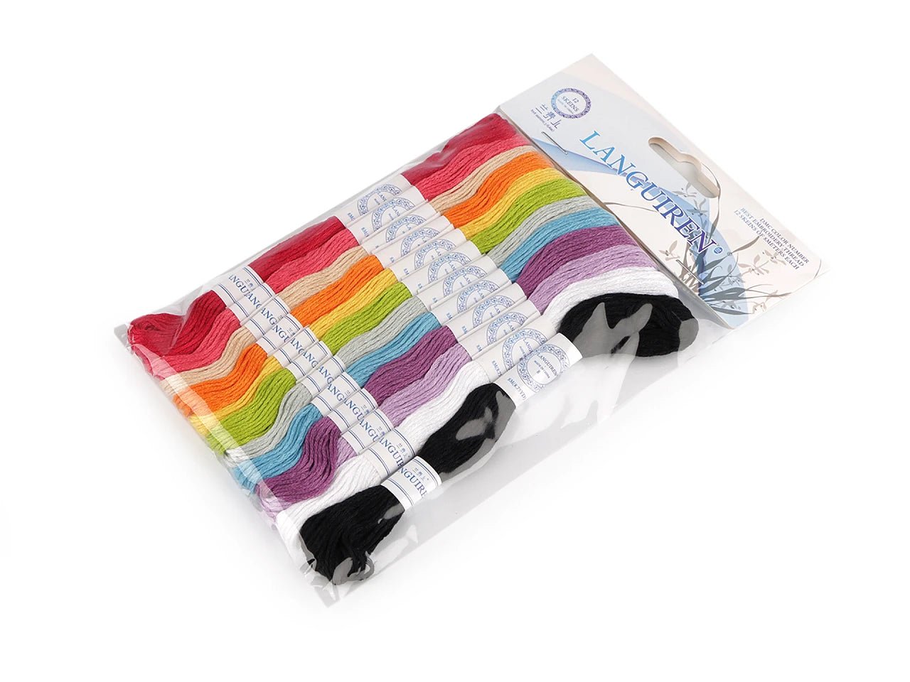 White embroidery floss set - 12 pcs - 1st color variant