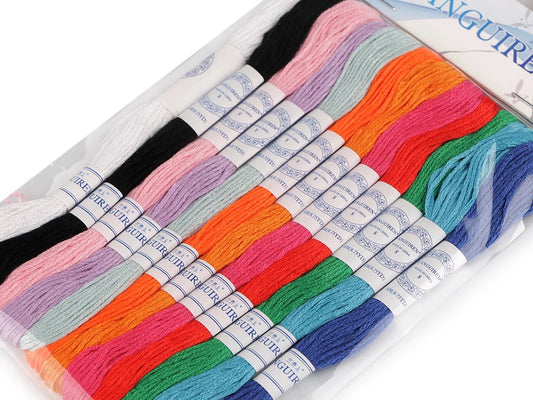 Mouline thread set - white 12 pcs - 2nd color variant