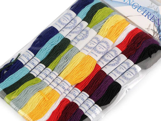 Moline thread set - white 12 pcs - 3-colour variant