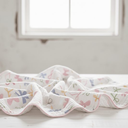 Image of Muslin - bows 120 g/m² – available at Šarlotes audumi