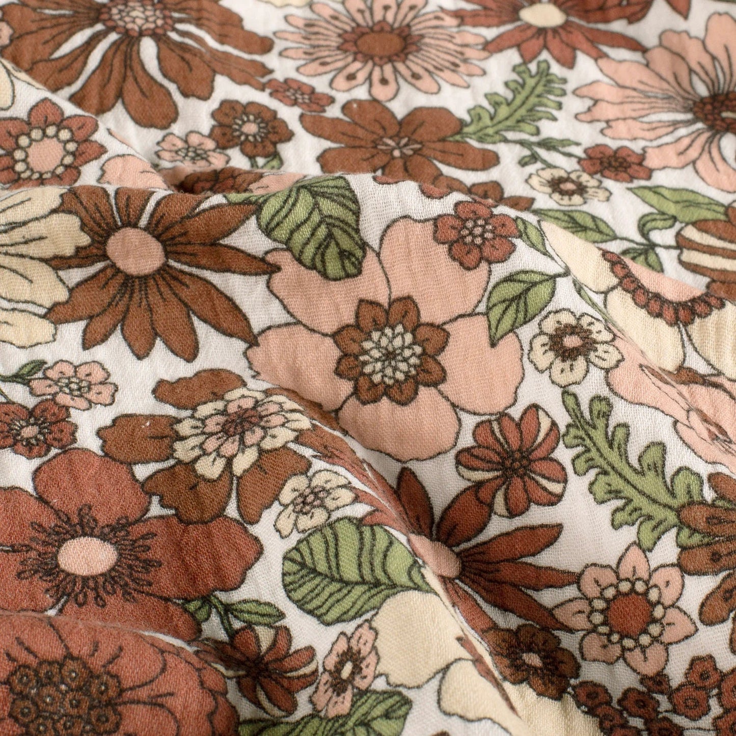 Image of Muslin - flowers in various sizes 120 g/m² – available at Charlotte's Fabrics