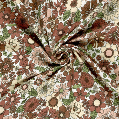 Image of Muslin - flowers of various sizes 120 g/m² – available at Charlotte's Fabrics