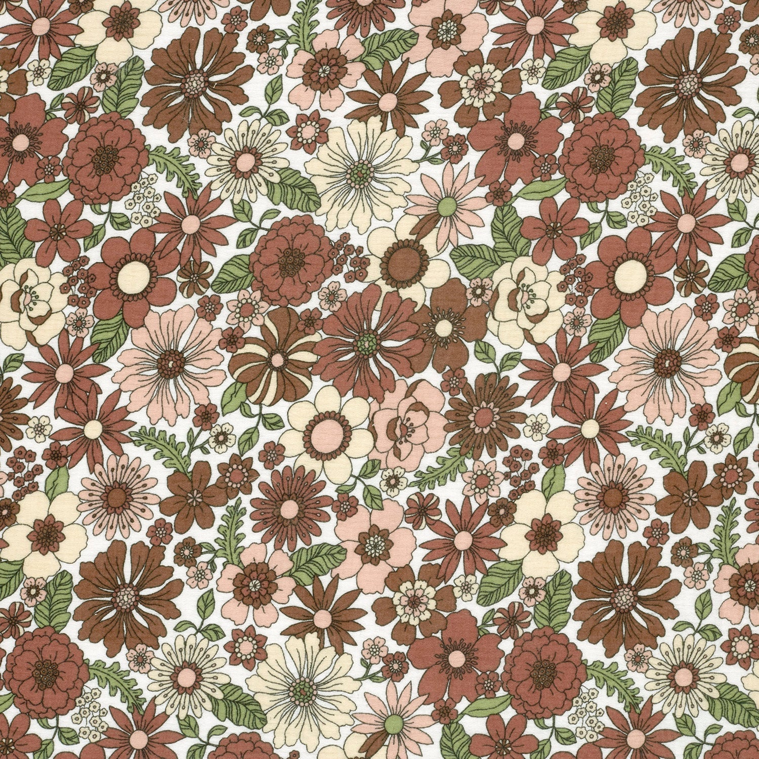 Image of Muslin - assorted-size flowers 120 g/m² – available at Charlotte's Fabrics