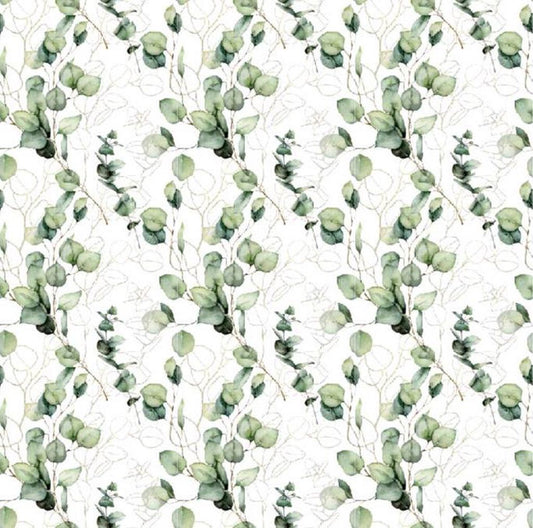 Image with Muslin - eucalyptus 120 g/m² – available at Šarlotes audumi