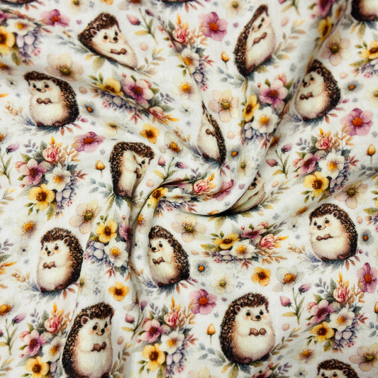 Muslin - hedgehogs 140 g/m²