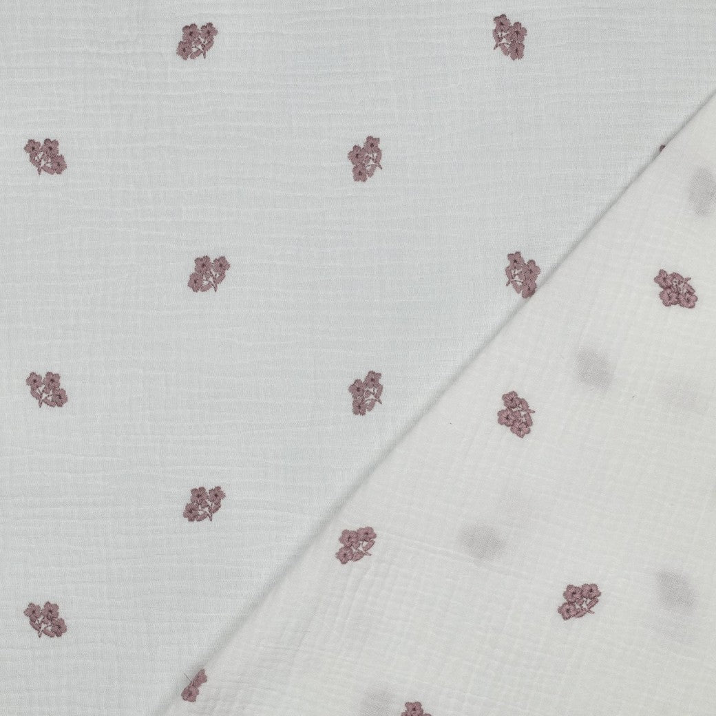 alt
Image of Muslin - embroidered flowers 130 g/m² – available at Šarlotes audumi