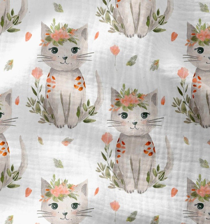 Image of Muslin - kittens 120 g/m² – available at Šarlotes audumi