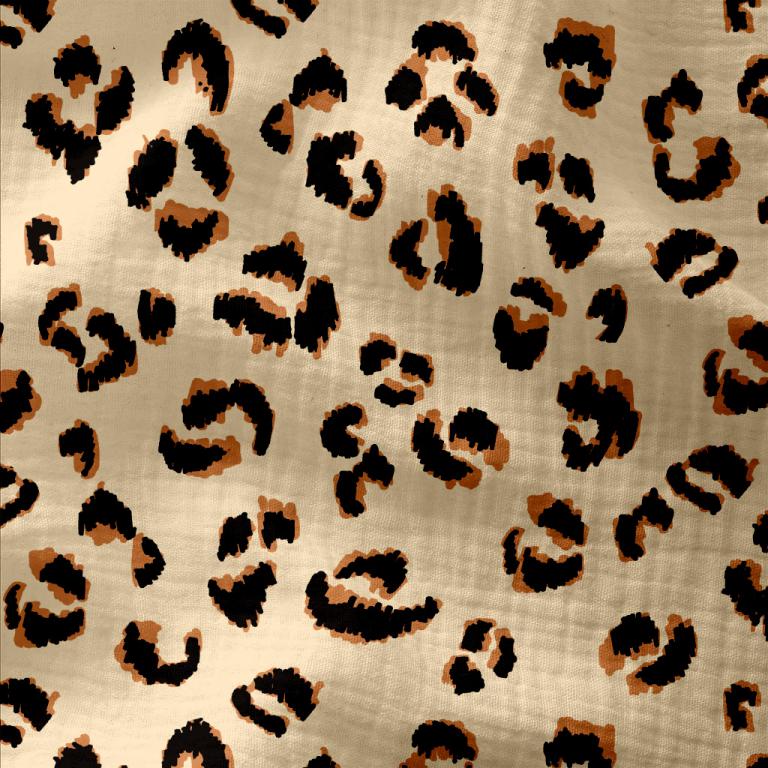 Muslin - leopard print 125 g/m²