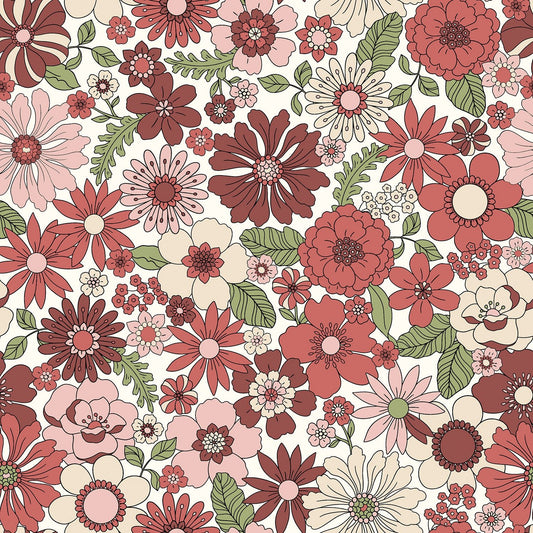 Image of Muslin - flowers 120 g/m² – available at Charlotte's Fabrics