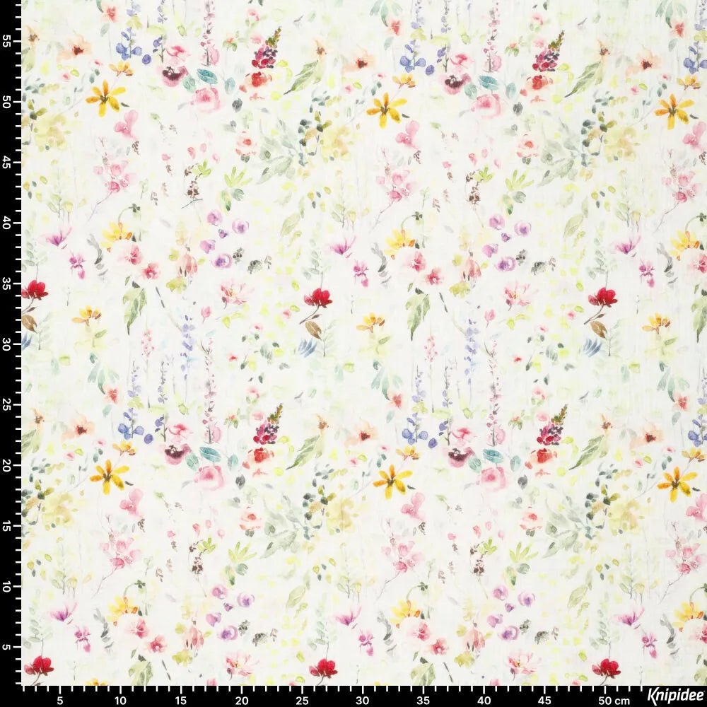 Muslin - flower meadow 120 g/m²