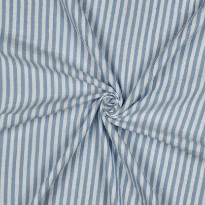 Image of Muslin - blue stripes 120 g/m² – available at Šarlotes audumi