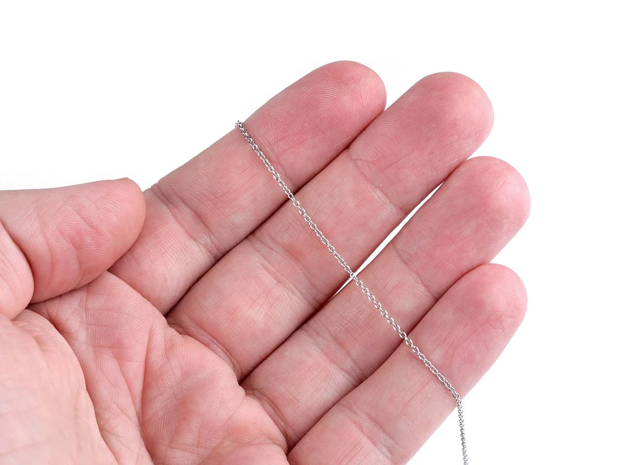 Łańcuszek ze stali nierdzewnej| długość 1 m, szerokość 1.2 lub 1.5 mm