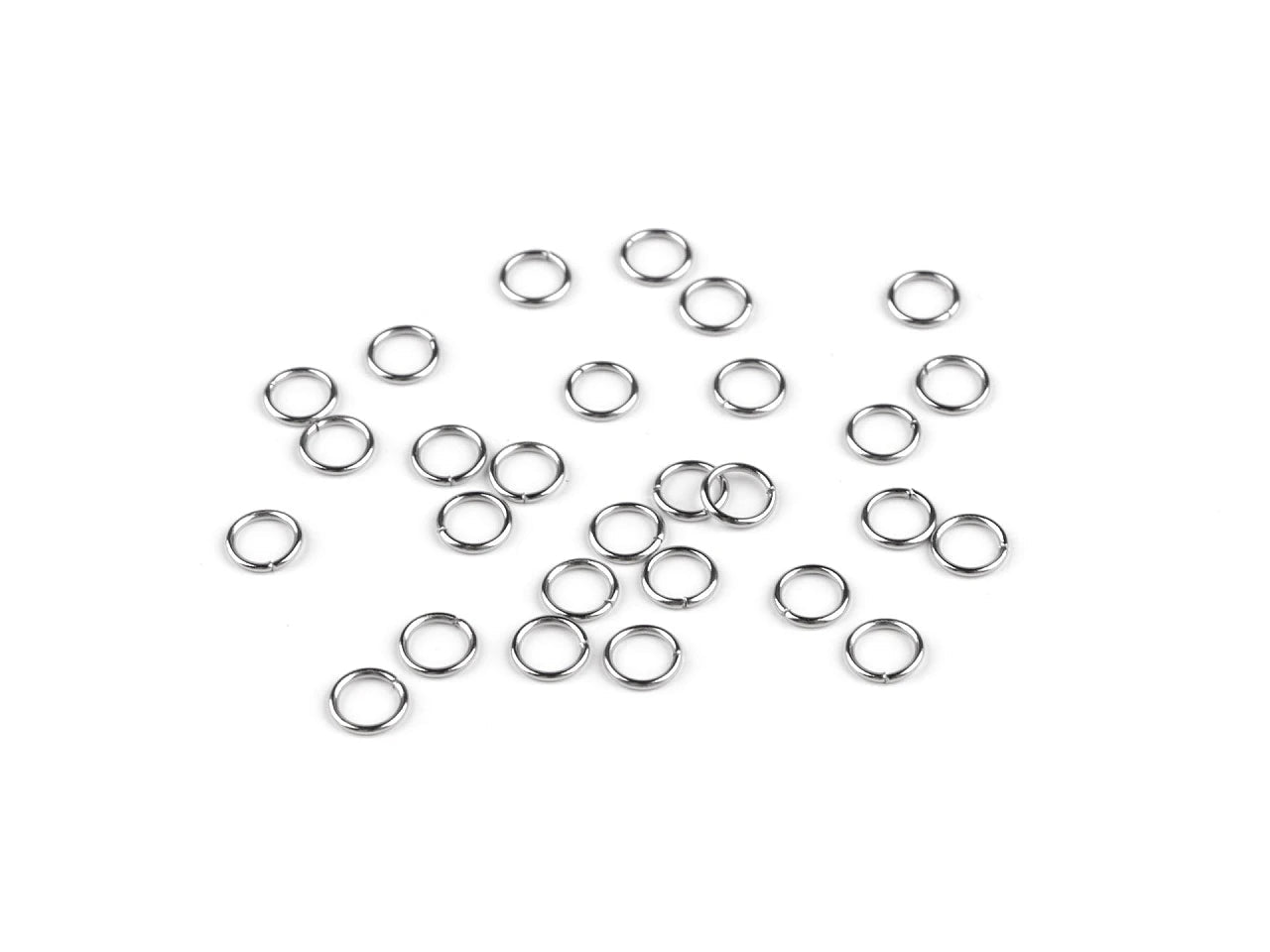 Image of stainless steel connecting rings Ø6 - 10 mm (closed) 10 g – available at Charlotte's Fabrics