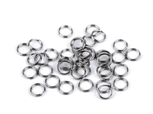 alt
Image with stainless steel connecting rings (split jump rings) Ø6 mm 10 g – available at Šarlotes audumi