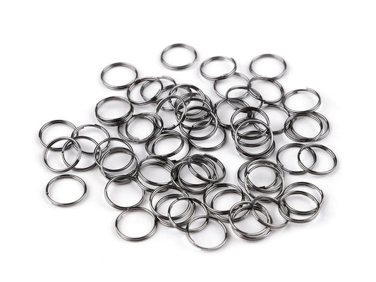 Image of stainless steel split rings (split rings) Ø12 mm 20 g – available at Šarlotes audumi