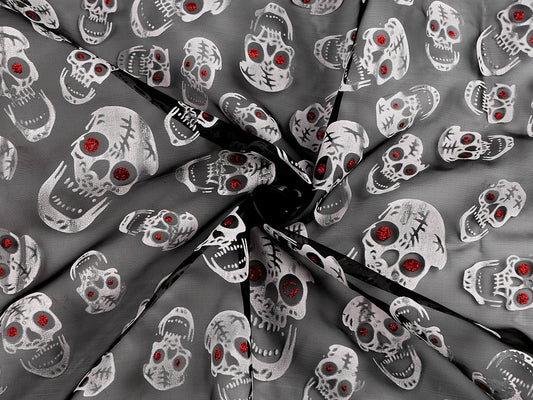 Organza - skulls 50 g/m²