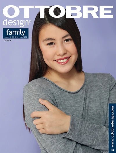 Zdjęcie OTTOBRE Design Family – magazynu krawieckiego z wykrojami w języku angielskim – dostępnego online w sklepie Šarlotes audumi