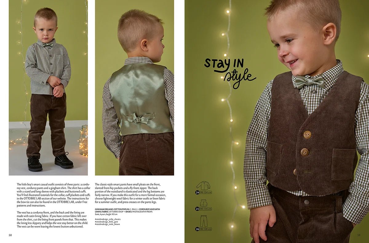 Zdjęcie magazynu wykrojów odzieży dziecięcej OTTOBRE design Kids 6/2022 w języku angielskim – dostępnego online w Charlotte Tkaniny