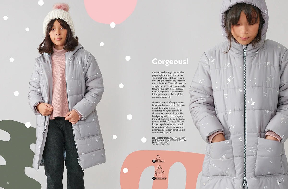 Zdjęcie czasopisma z wykrojami odzieży dziecięcej OTTOBRE design Kids Zima w języku angielskim – dostępne online w sklepie Šarlotes audumi