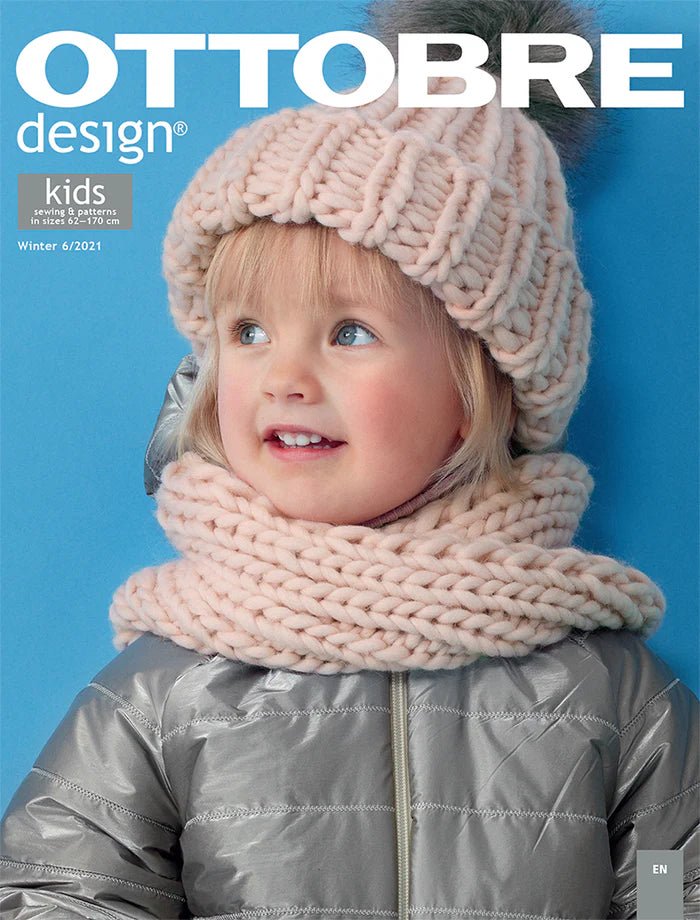 Zdjęcie czasopisma z wykrojami odzieży dziecięcej OTTOBRE design Kids Zima w języku angielskim – dostępne online w sklepie Šarlotes audumi