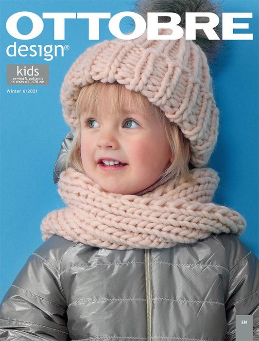 Attēls ar OTTOBRE design Kids Ziema– bērnu apģērbu piegrieztņu žurnāls angļu valodā – pieejams internetā Šarlotes audumi