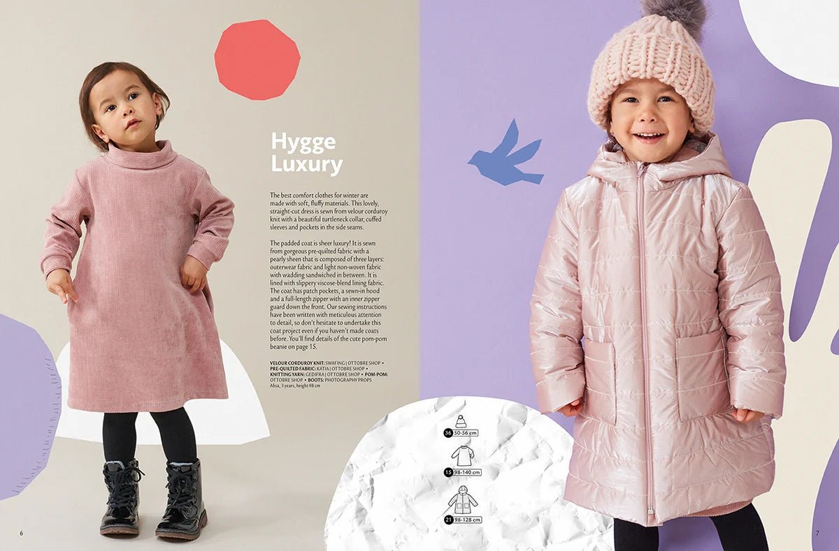 Zdjęcie czasopisma z wykrojami odzieży dziecięcej OTTOBRE design Kids Zima w języku angielskim – dostępne online w sklepie Šarlotes audumi