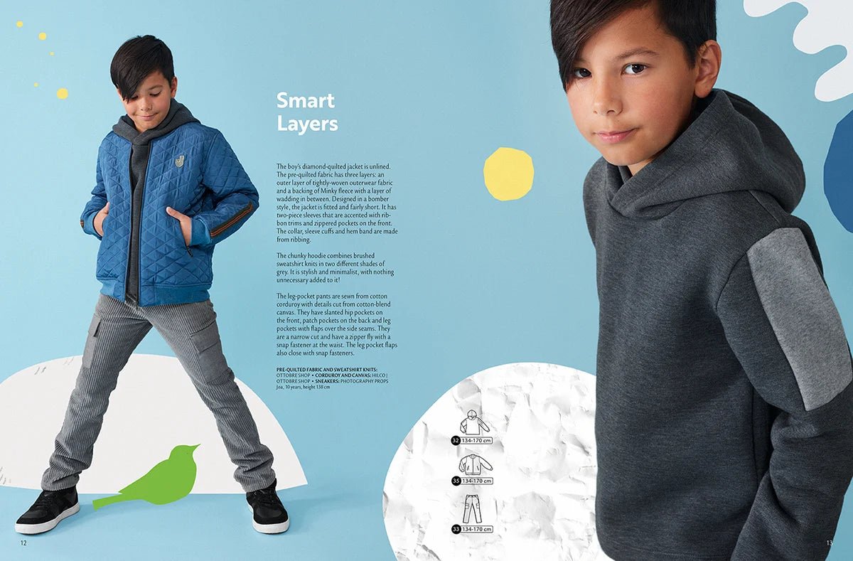 Zdjęcie czasopisma z wykrojami odzieży dziecięcej OTTOBRE design Kids Zima w języku angielskim – dostępne online w sklepie Šarlotes audumi