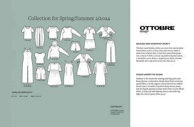 Magazyn z wykrojami odzieży damskiej OTTOBRE design Woman 2/2024 w języku angielskim – dostępny online w sklepie Charlotte’s Stoffe