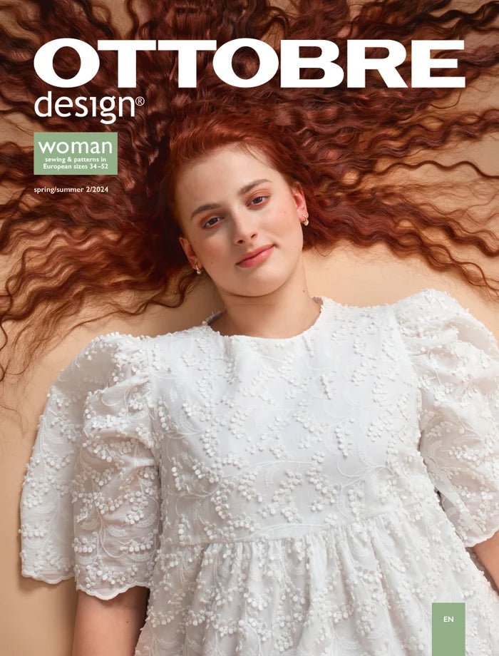 Magazyn z wykrojami odzieży damskiej OTTOBRE design Woman 2/2024 w języku angielskim – dostępny online w sklepie Charlotte’s Stoffe