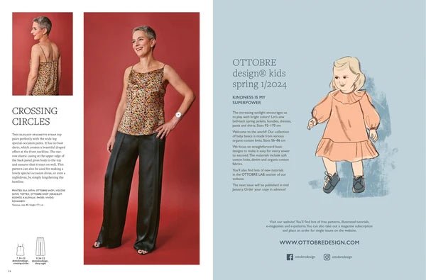 Magazyn z wykrojami damskimi OTTOBRE design Woman 6/2023 w języku angielskim – dostępny online w sklepie Charlotte Fabrics