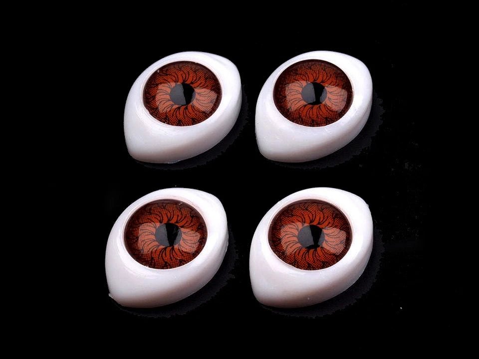 Zdjęcie z owalnymi plastikowymi oczkami 12x17 mm – dostępne w Šarlotes audumi