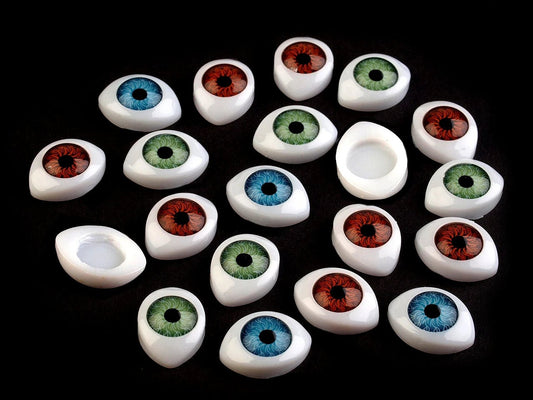 Image of oval plastic eyes 12x17 mm – available at Šarlotes audumi