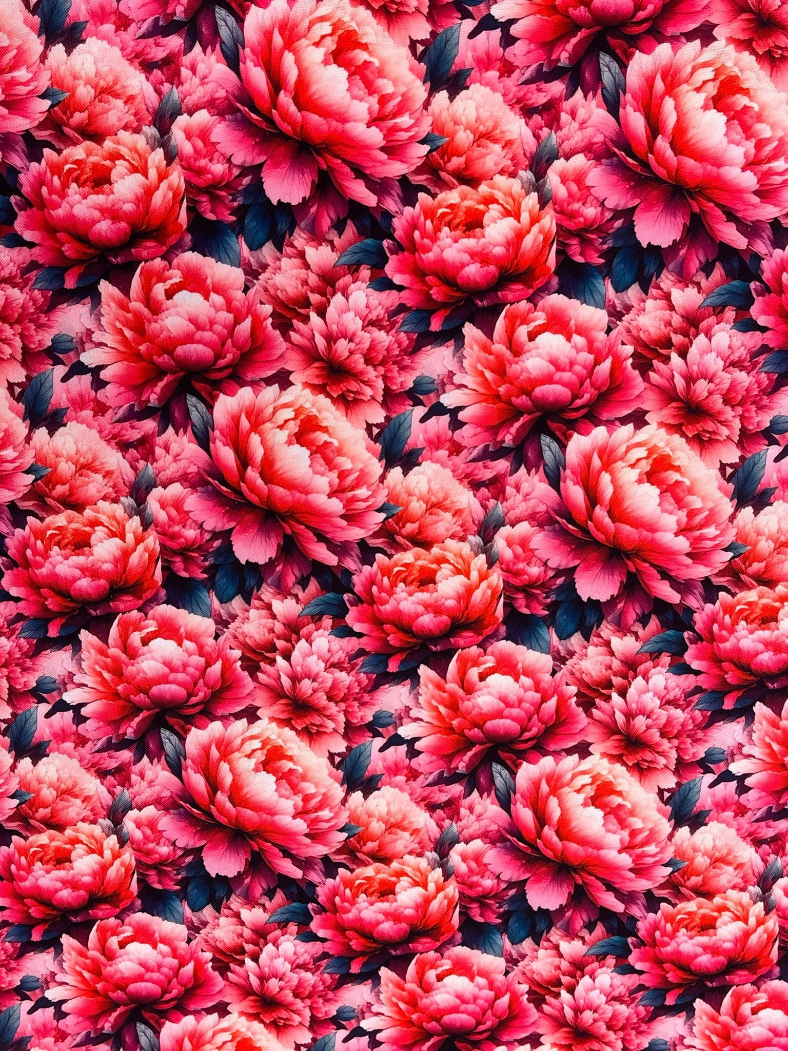 Oxford fabric - peonies 220 g/m² – moisture-resistant fabric for bags and covers – available at Šarlotes audumi