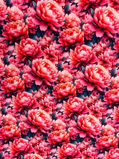 Oxford fabric - peonies 220 g/m² – moisture-resistant fabric for bags and covers – available at Šarlotes audumi