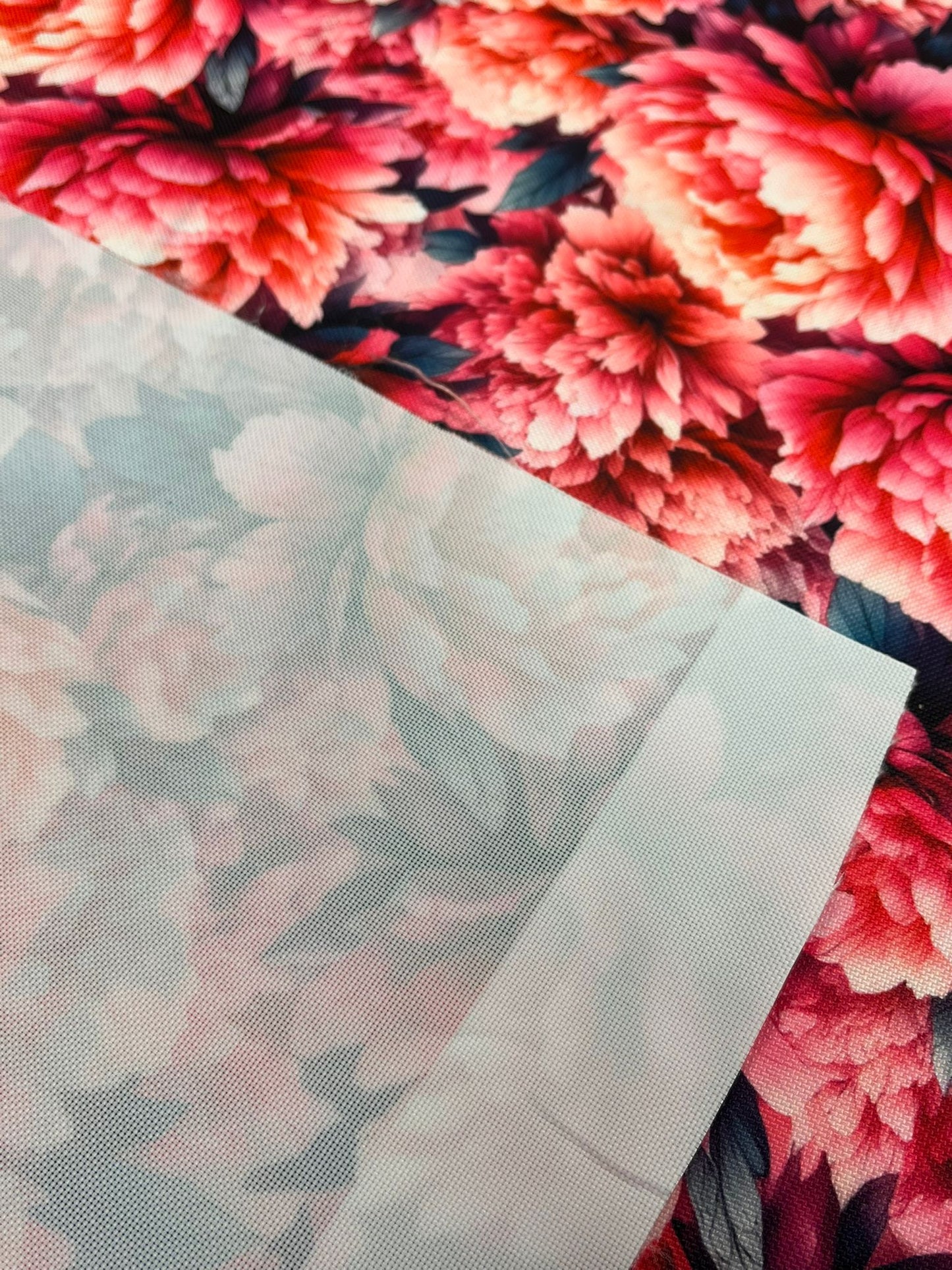 Image with Oxford fabric - peonies 220 g/m² – moisture-resistant fabric for bags and covers – available at Charlotte's fabrics