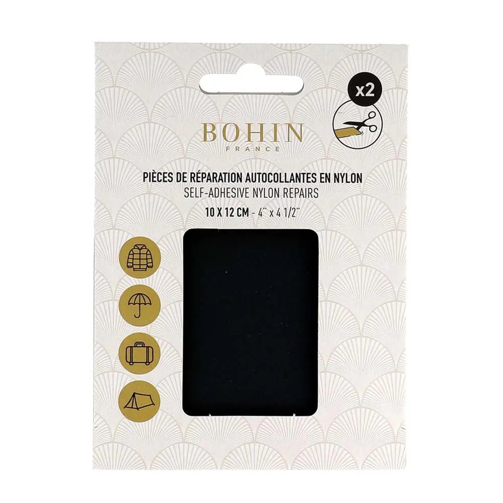 Bohin self-adhesive patch 10x12 cm - dark grey (2 pcs. in set)