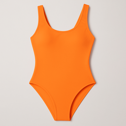 Swimwear lycra fabric - bright orange 200 g/m²