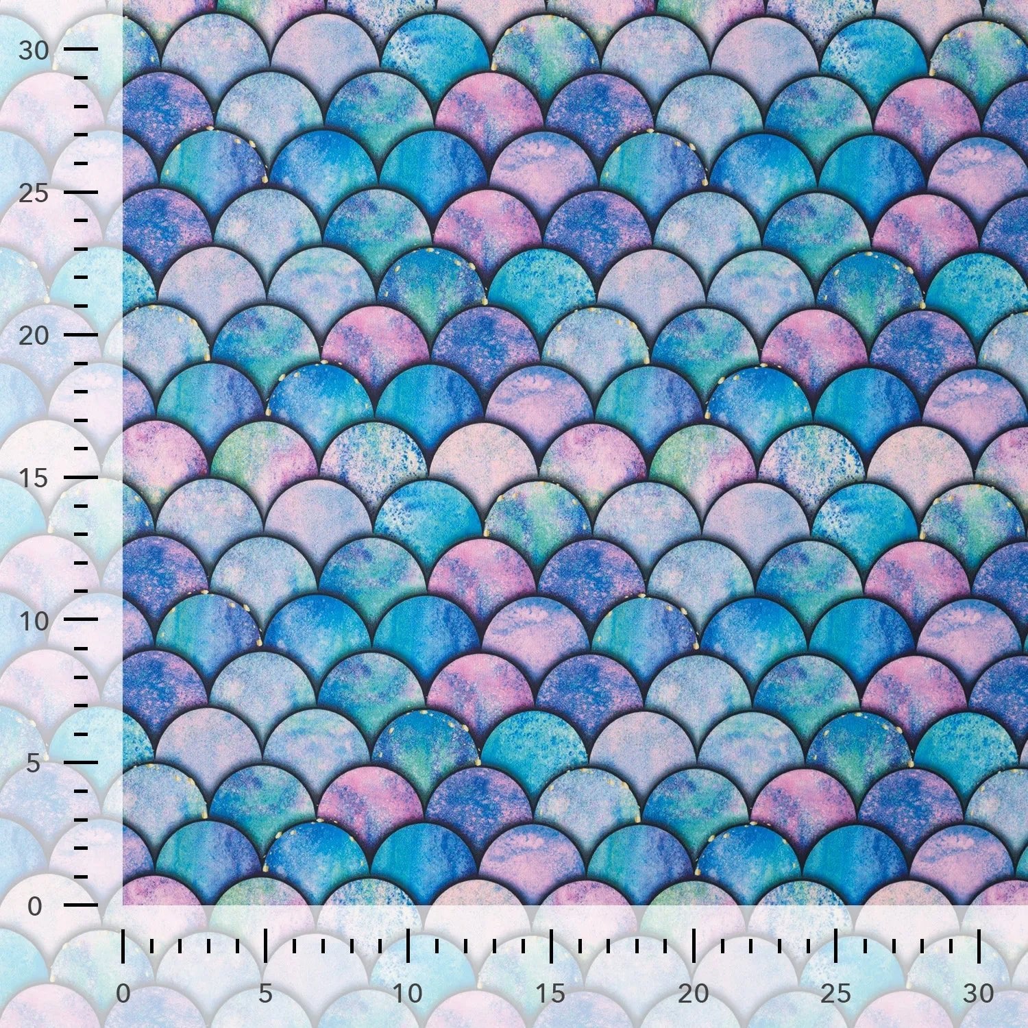 Swimsuit lycra fabric - colorful semicircles 220 g/m² | UPF 50+