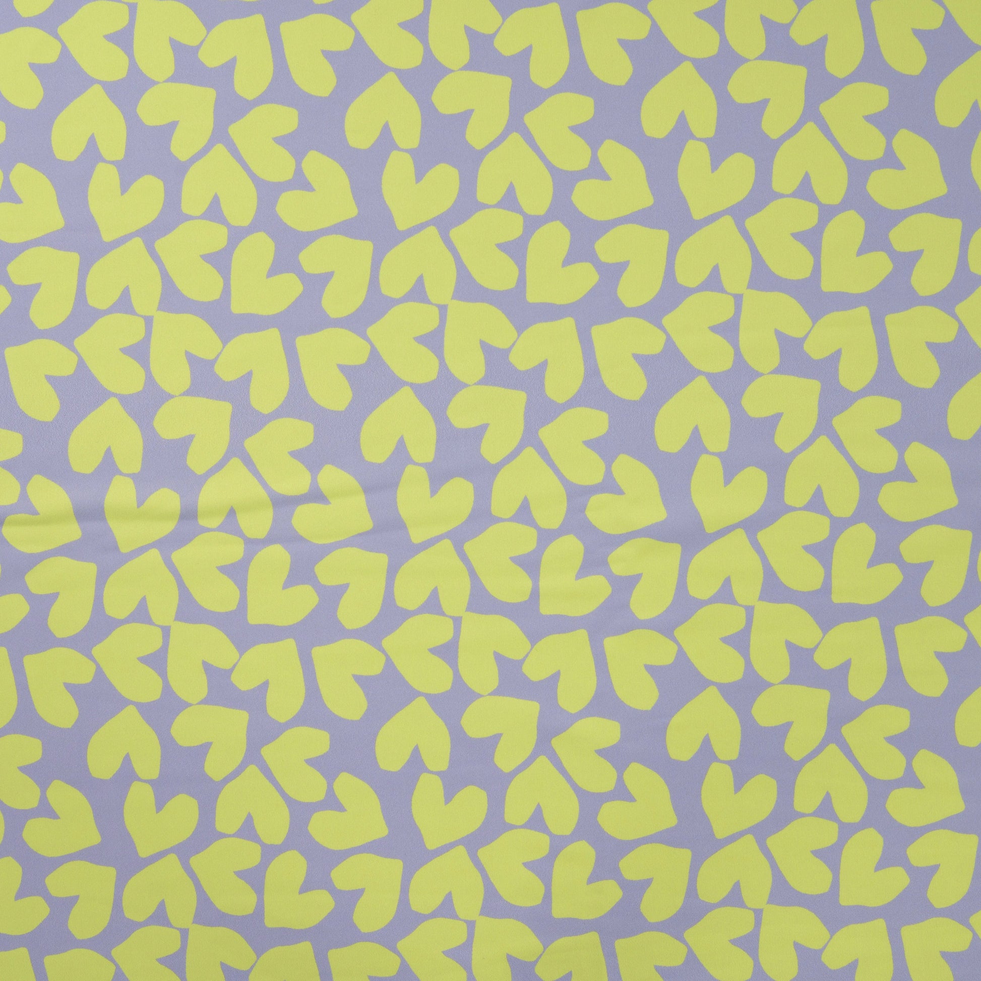 Swimsuit lycra fabric - hearts on smoky lilac 220 g/m² | UPF 50+