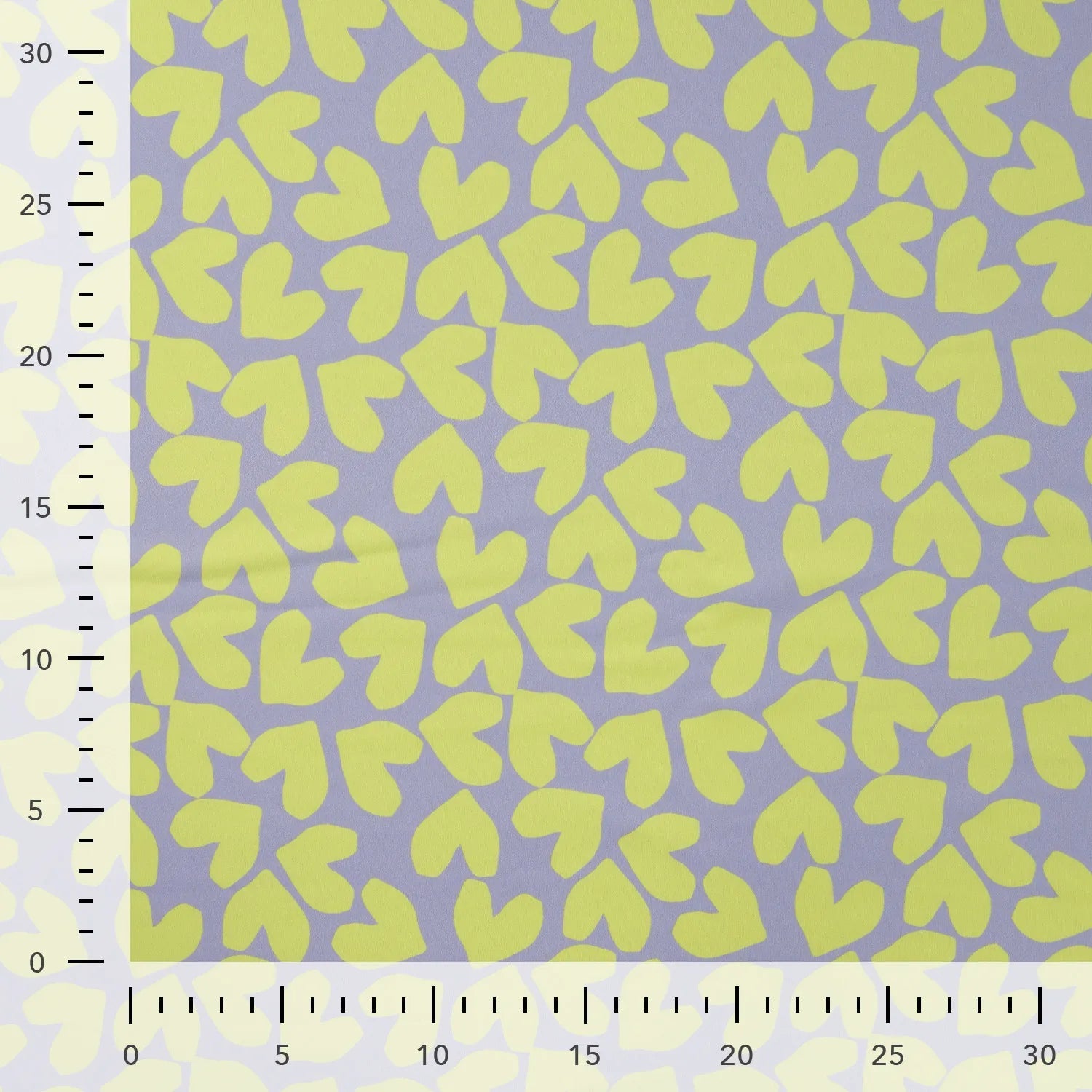 Swimsuit lycra fabric - hearts on smoky lilac 220 g/m² | UPF 50+