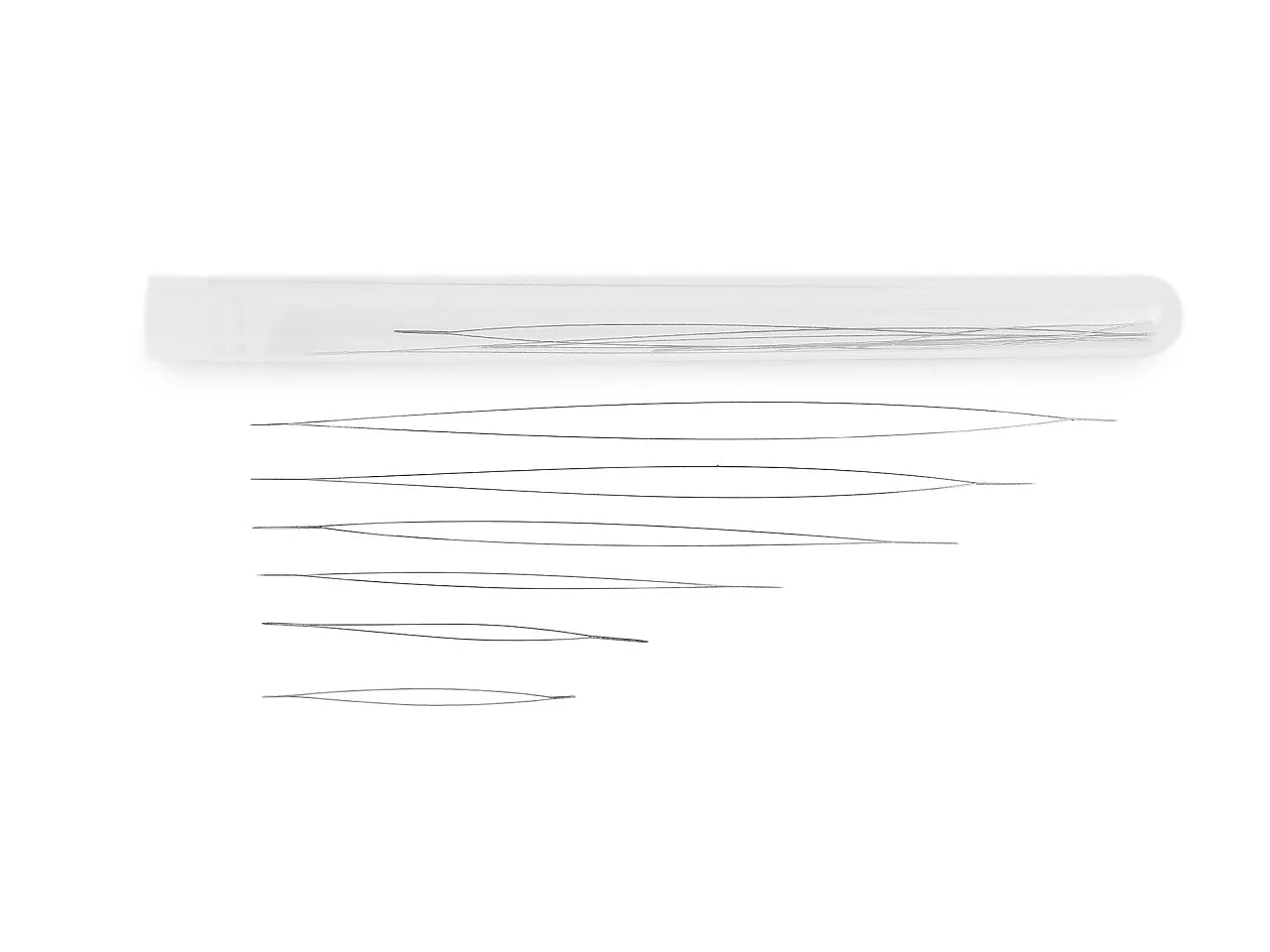 Image of a large-eye beading needle set (6 pcs) – available at Charlotte's Fabrics
