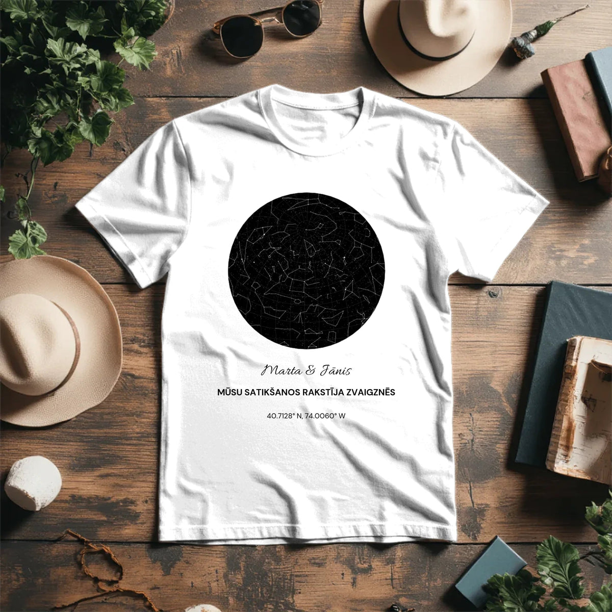 alt
Obraz z personalizowaną koszulką „Nasze spotkanie zapisały gwiazdy” – dostępny online w tkaninach Šarlote