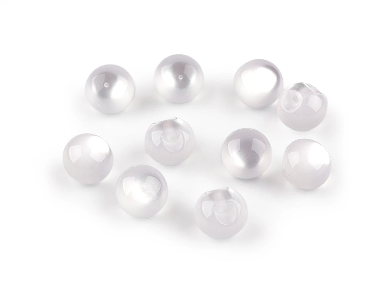 Image of sew-on pearl / “cat’s eye” buttons, 11 mm – available at Charlotte’s Fabrics