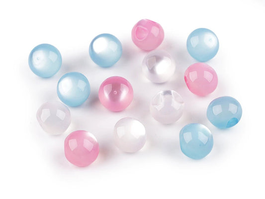 Image of sew-on pearl / “cat’s eye” buttons, 11 mm – available at Šarlotes audumi