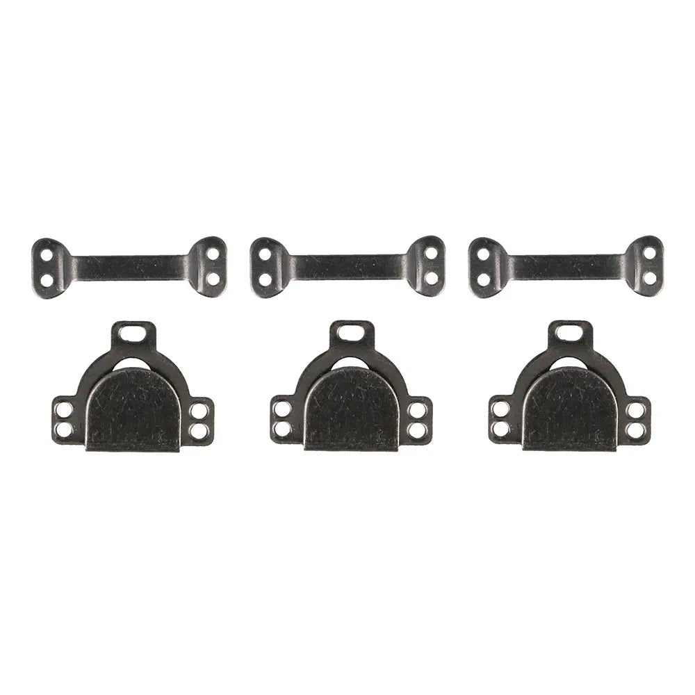 Sew-on hook and bar fasteners, size L - black (3 pairs per pack)