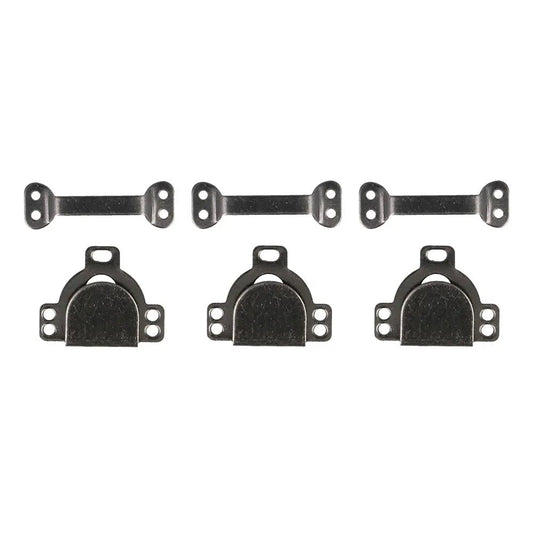 Sew-on hook and eye closures, size S - black (3 pairs per pack)
